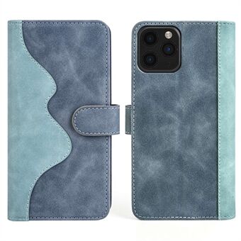 Anti-fall Phone Protective Cover with Cash Pocket Leather Case for iPhone 11 Pro 5.8 inch, Color Splicing Stand Wallet Smartphone Shell