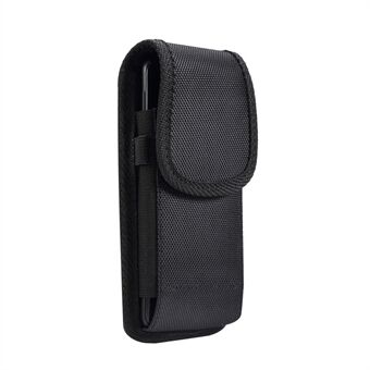 Universal Clip Oxford Cloth Hanging Waist Bag Card Holder Pouch Men Mobile Phone Bag for 4.7-5.0 inch Smartphones - Black