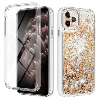 YB Quicksand Series-9 for iPhone 11 Pro 5.8 inch Floating Glitter Sequins Phone Case Detachable PET Screen Protector TPU Cover