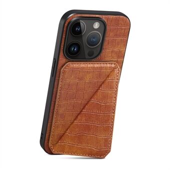 For iPhone 11 Pro Crocodile Texture Phone Back Cover PC + TPU+ PU Leather Card Holder Stand Phone Case