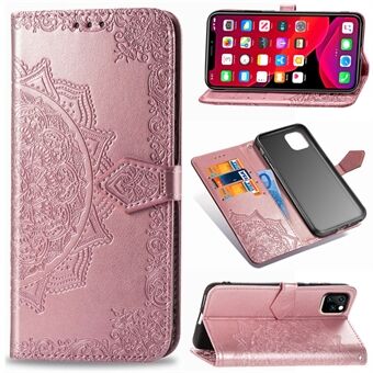 Embossed Mandala Flower Wallet Leather Stand Case for iPhone 11 Pro Max 6.5 inch (2019)