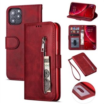 Zipper Pocket Leather Wallet Stand Case for iPhone 11 Pro Max 6.5 inch (2019)