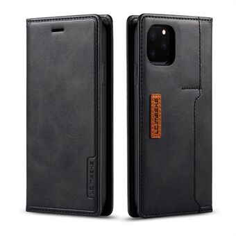 LC.IMEEKE LC-001 Series Leather Phone Case with Card Slots for iPhone 11 Pro Max 6.5 inch - Black