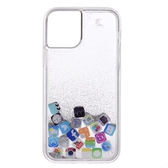 APP Icon Dynamic Glitter Powder Sequins TPU Phone Cover for iPhone 11 Pro Max 6.5 inch (2019)
