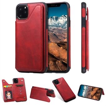 PU Leather Coated TPU Cover Phone Case with Card Slots for iPhone 11 Pro Max 6.5 inch