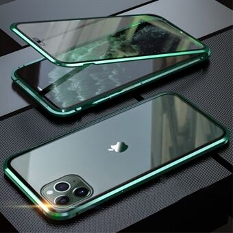 Full Covering Magnetic Metal Frame + Tempered Glass Phone Cover for Apple iPhone 11 Pro Max 6.5 inch