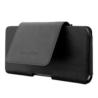 QIALINO Quality Cowhide Leather Holster Case Waist Bag for iPhone 11 Pro Max 6.5-inch - Black