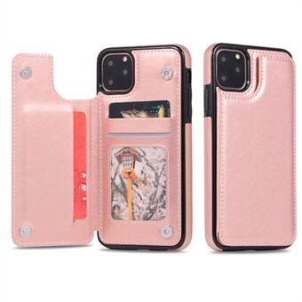 Crazy Horse Leather Coated TPU Cover Case with Card Slots and Kickstand for iPhone 11 Pro Max 6.5-inch
