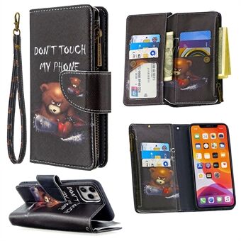BF03 Pattern Printing Zipper Wallet Leather Phone Case for iPhone 11 Pro Max 6.5 inch
