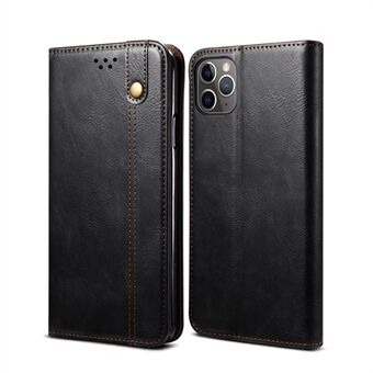 Oil Wax Crazy Horse Auto-absorbed Leather Cover with Wallet for iPhone 11 Pro Max 6.5 inch