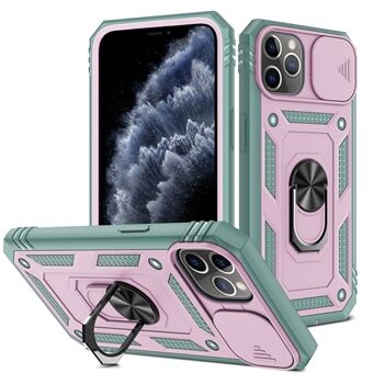 Kickstand Military Grade Drop Tested Hard PC Back + Soft TPU Edge Protective Case with Camera Lens Protector for iPhone 11 Pro Max 6.5 inch