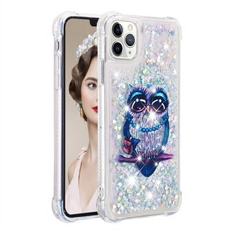 Quicksand Moving Glitter Pattern Printing Case Flexible TPU Anti-fingerprint Well-protected Cover Shell for iPhone 11 Pro Max 6.5 inch