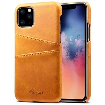SUTENI PU Leather Coated PC Case Multiple Colors with Card Holders for iPhone 11 Pro Max 6.5 inch
