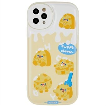 TPU Back Case for iPhone 11 Pro Max 6.5 inch Cute Cartoon Cheese Pattern Printing Four Corner Airbag Phone Cover
