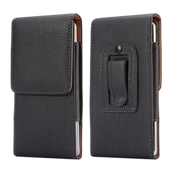 Vertical PU Leather Holster Case with Belt Clip for iPhone 8 Plus / 7 Plus / Samsung S9 + / S8 + / Note7 / 8 - Black