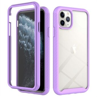 For iPhone 11 Pro Max 6.5 inch 3-in-1 Shockproof Phone Case PC Back + TPU Frame + PET Screen Protector Hybrid Cover