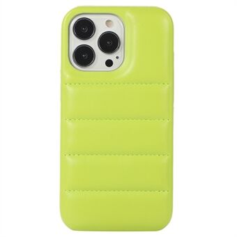 For iPhone 11 Pro Max 6.5 inch Down Soft Touch Jacket 3D Wear-resistant Cover PU Leather Coated PC Protective Phone Case