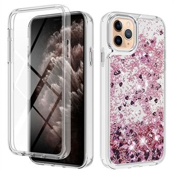 YB Quicksand Series-9 for iPhone 11 Pro Max 6.5 inch Liquid Quicksand Phone Cover Detachable 2-in-1 TPU Case with PET Screen Protector