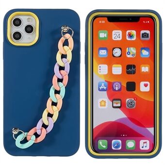 Anti-drop Phone Case for iPhone 11 Pro Max 6.5 inch Rubberized Protective Case with Strap Detachable TPU+PC Phone Cover
