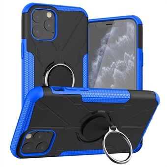 For iPhone 11 Pro Max 6.5 inch Ring Kickstand Design Drop-proof Case PC + TPU Phone Back Cover