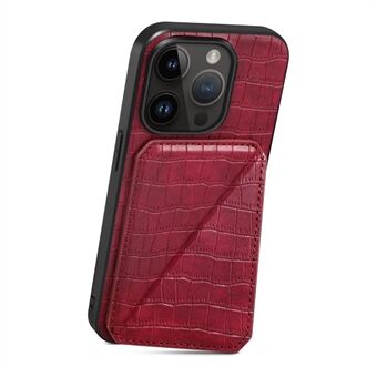 For iPhone 11 Pro Max PC+TPU+PU Leather Phone Protective Case Crocodile Texture Card Slot Stand Cover