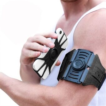 VUP Detachable 360 Degrees Rotatable Phone Holder Armband for Hiking Cycling Running Jogging - Black