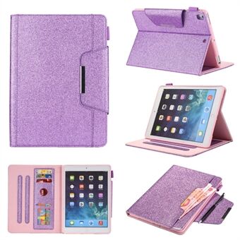 Metal Buckle Flash Powder Wallet Stand Leather Stand Cover for iPad 10.2 (2021)/(2020)/(2019)/Pro 10.5-inch (2017)/Air 10.5 inch (2019)