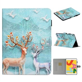 Pattern Printing PU Leather Card Holder Stand Tablet Cover for iPad 10.2 (2021)/(2020)/(2019) / iPad Air 10.5-inch (2019)