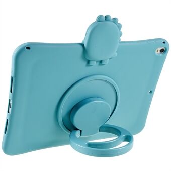 For iPad 10.2 (2021) / (2019) / (2020) / iPad Air 10.5 inch (2019) / iPad Pro 10.5-inch (2017) Dinosaur Style Silicone Tablet Cover Kickstand Shockproof Back Cover