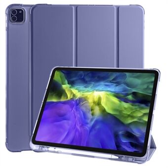 Tri-fold Stand Wake/Sleep Leather Tablet Shell with Pen Slot for iPad Pro 12.9-inch (2020)/(2018)