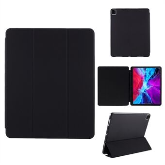 Pen Slot Design Smooth-Feeling Tri-fold Stand Leather Case with Sleep/Wake Function for iPad Pro 12.9-inch (2020)