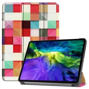 Printing Surface Tri-fold Stand Leather Smart Case for iPad Pro 11-inch (2020) / (2018)