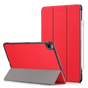 Litch Skin PU Leather Tri-fold Stand Tablet Case for iPad Pro 11-inch (2020) / (2018)