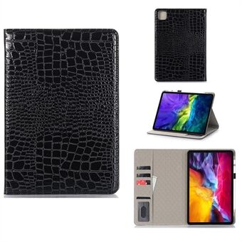 Crocodile Skin Wallet Stand Smart Leather Tablet Casing for iPad Pro 11-inch (2020)