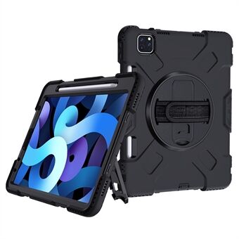 Thicken Kickstand for iPad Pro 11-inch (2020) PC Silicone Hybrid Shell Case with Adjustable Strap