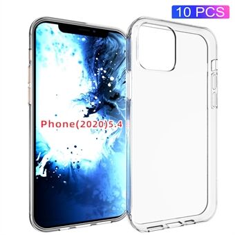 10Pcs/Pack Clear TPU Soft Phone Shell with Non-slip Inner for iPhone 12 mini
