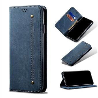 Jeans Cloth Texture Wallet Leather Mobile Phone Protective Cover for iPhone 12 mini