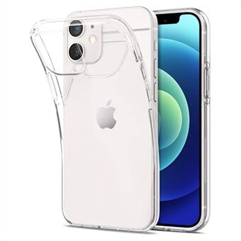 Anti-fingerprint See-through Clear TPU Phone Cover for iPhone 12 mini 5.4 inch