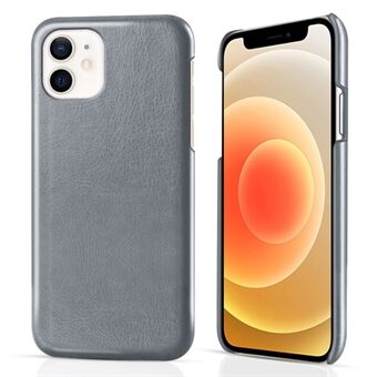 KSQ Crazy Horse Texture PU Leather Coated PC Shockproof Anti-Scratch Back Cover for iPhone 12 mini 5.4 inch
