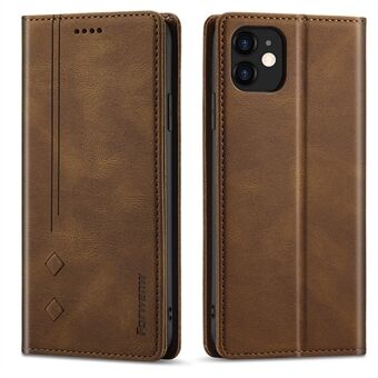 FORWENW F2 Series Silky Touch Leather Wallet Design Phone Case for iPhone 12 mini 5.4 inch