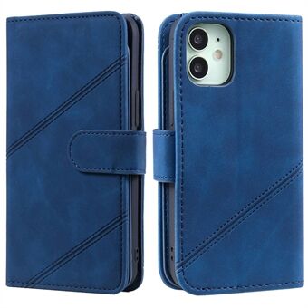 For iPhone 12 mini 5.4 inch PU Leather Stand Cover Imprinted Cellphone Case with Multiple Card Slots and Cash Pocket