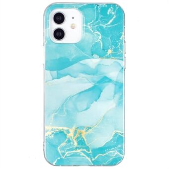 For iPhone 12 mini 5.4 inch IMD Marble Pattern Ultra Slim Phone Case Drop-proof Protective Cover