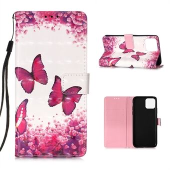 Pattern Printing PU Leather Cover Wallet Cell Phone Case with Strap for iPhone 12 Pro/12