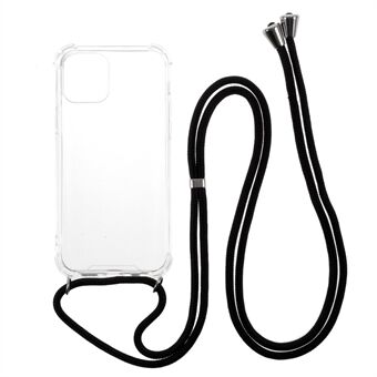 Anti-Drop TPU Bumper Frame Phone Case with Lanyard for iPhone 12/12 Pro