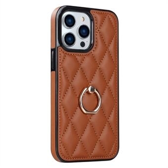 For iPhone 12 Pro / 12 PU Leather+TPU Cell Phone Case Shockproof Kickstand Phone Cover