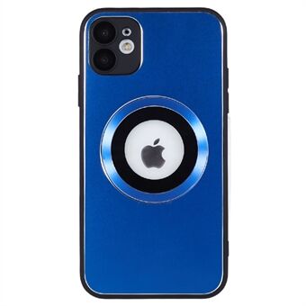 Logo View Magnetic Phone Case for iPhone 12 , AG Matte Aluminum Alloy Ring Phone TPU Cover