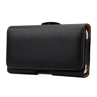 5.7 - 6.3 inch Phone Holster Waist Bag Horizontal Textured PU Leather Belt Clip Case Pouch, Size: XXL