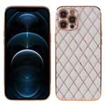 Shockproof Electroplating Rhombus Pattern TPU Phone Case for iPhone 12 Pro
