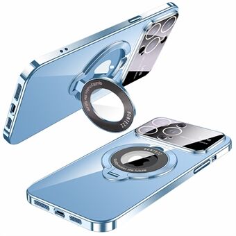 Electroplating Phone Cover for iPhone 12 Pro 6.1 inch Anti-Drop Hard PC Kickstand Case Compatible with MagSafe