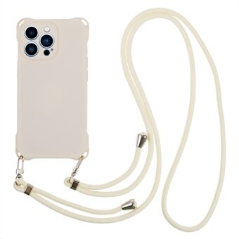 For iPhone 12 Pro Shockproof TPU Cover Four Corner Thickened Dustproof Phone Case with Hanging Rope